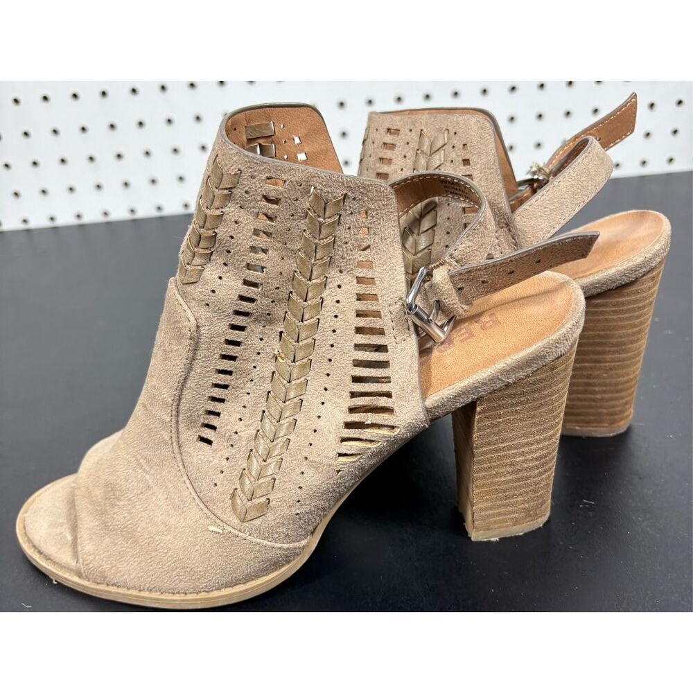 REPORT Women's Romana Ankle Bootie Open Toe TAUPE size